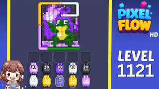 Pixel Flow Level 1121 Solution Walkthrough