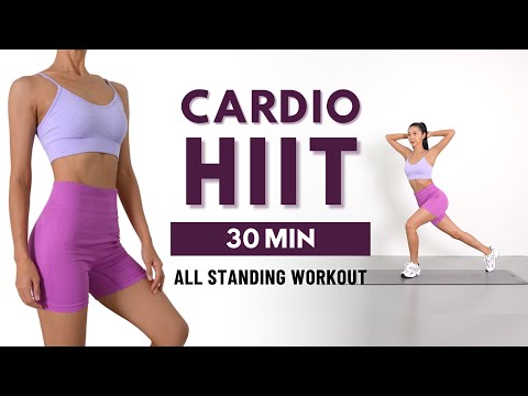 30 MIN CARDIO HIIT WORKOUT - All Standing , Intense Full Body Fat Burn at Home