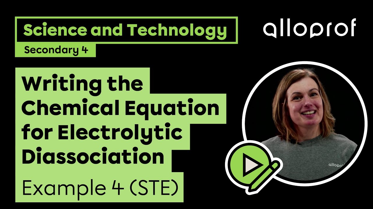 Writing the Chemical Equation for Electrolytic Dissociation - Example 4
