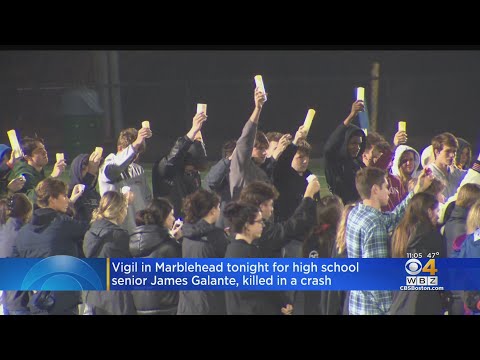 Vigil In Marblehead For High School Senior James Galante, Who Was Killed In Car Crash