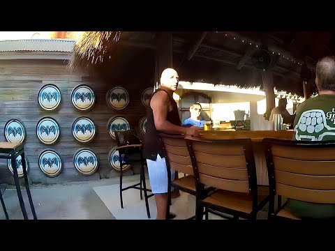 Man Terrorizes Lady Eating Her Dinner, Gets Karma