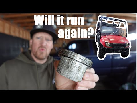 2008 Polaris Ranger 500 engine assembly and install.