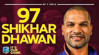 Shikhar Dhawan Batting! | 97 Runs In First ODI Against Windies | West Indies v India