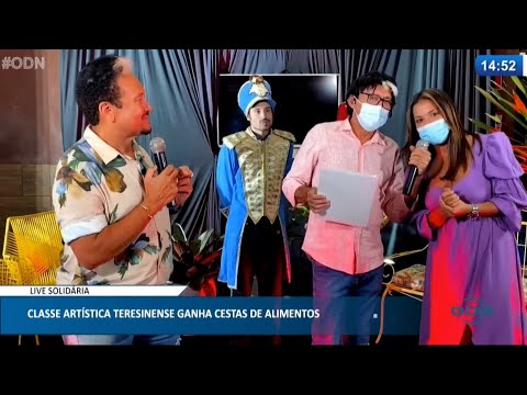 Classe artística teresinense ganha cestas de alimentos através de Live solidária 12 04 2021