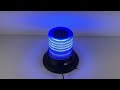 Modrý LED maják 12/24V - 144x 1W LED / magnet / 12-48V / ECE R65 (ø212x191mm) - Video Youtube
