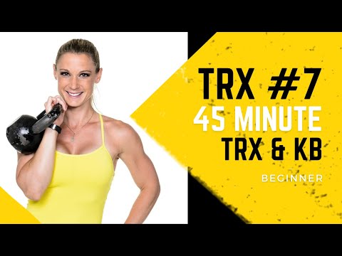 TRX with Shana Workout #7: 45 Minute Beginner TRX & Kettlebell  Strength & Conditioning