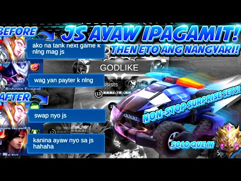 JS AYAW IPAGAMIT? THEN ETO ANG NANGYARI! INSANE TANK OFFLANE GAMEPLAY| GODLIKE+INSANE DRIVING!|MLBB