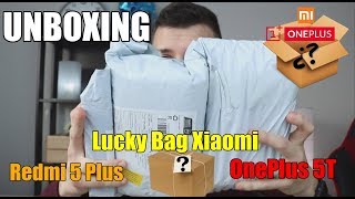 Unboxing Lucky Bag Xiaomi - OnePlus 5T Rojo - Redmi 5 Plus