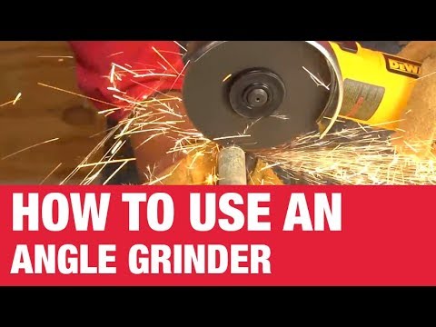 How to use an angle grinder