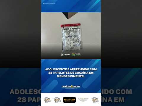 Adolescente é apreendido com 28 papelotes de cocaína em Mendes Pimentel