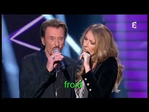 Johnny Hallyday & Céline Dion - L'amour peut prendre froid   (+ Paroles) (yanjerdu26)