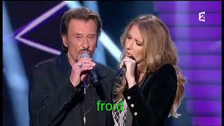 Johnny Hallyday &amp; Céline Dion - L'amour peut prendre froid   (+ Paroles) (yanjerdu26)
