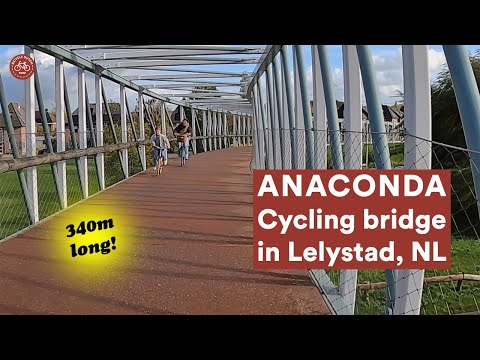 The Anaconda cycling bridge in Lelystad (Netherlands)