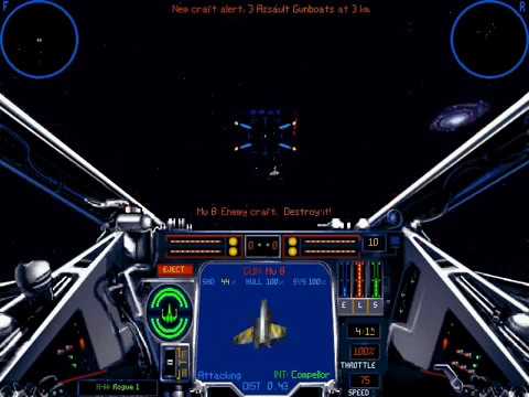 Playthrough of X-Wing vs TIE Fighter Rebel Mission 8 - Escort the Compellor