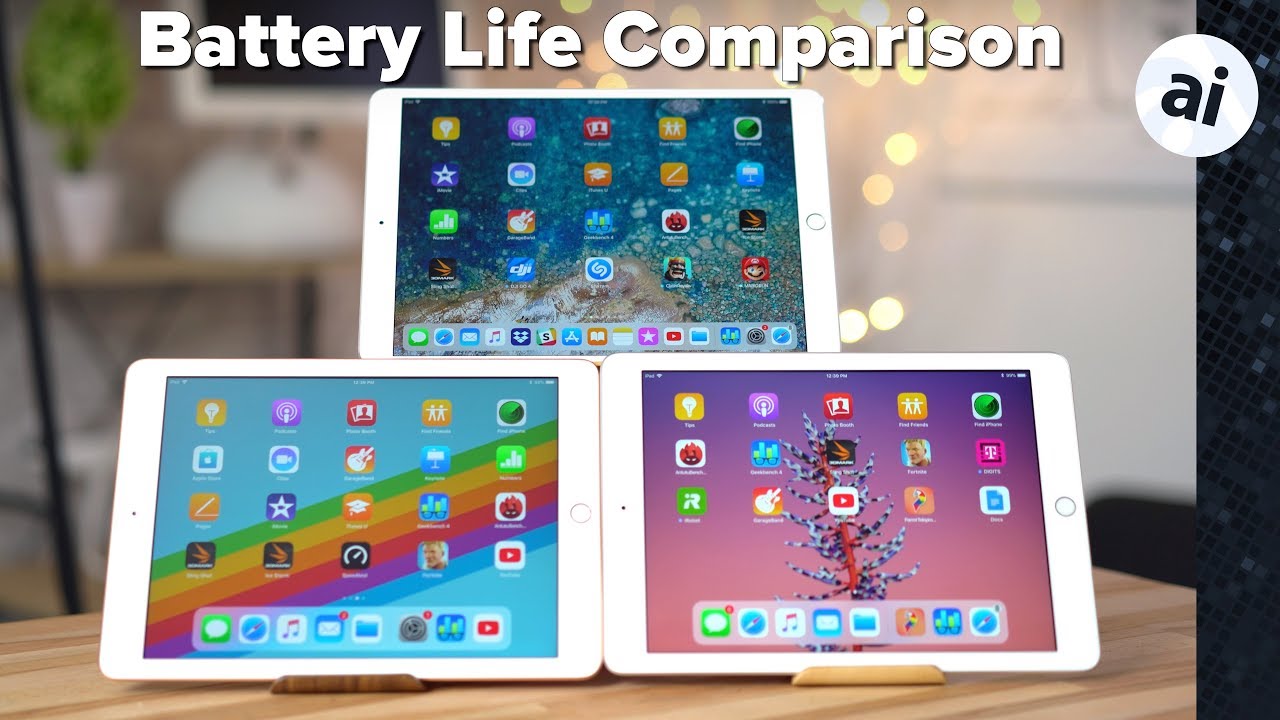 2018 iPad vs 2017 iPad & 10.5" iPad Pro - Battery Life Comparison!