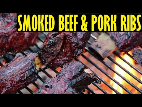 Smoked Beef & Pork Ribs On The Oklahoma Joe's Highland...