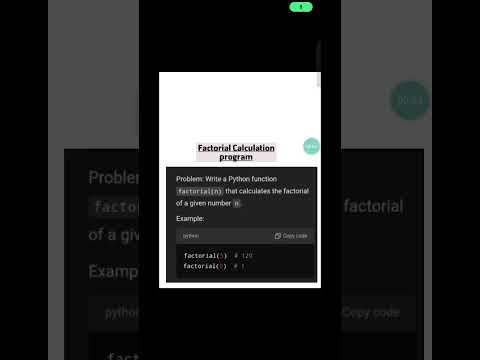 Calculate Factorial in Python | Coding Interview Question
