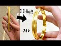HUGE 116g 24K Gold Bangle Sikh Kada | Jewelry Making | How it’s Made | Punjabi Kara | 4K Video
