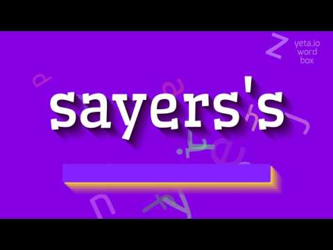 SAYERS'S - HOW TO PRONOUNCE SAYERS'S? #sayers's