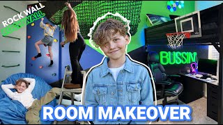 Pre-teen BOY *DREAM* Room Makeover (w/ DIY Rock Wall)