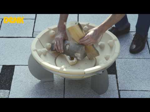 DENK Feueranzünder in der Feurio Feuerschale - DENK-Keramik