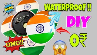 DIY Waterproof tricolour Indian 🥰 badge |Republic Day craft ideas easy | RepublicDay |Art and Craft