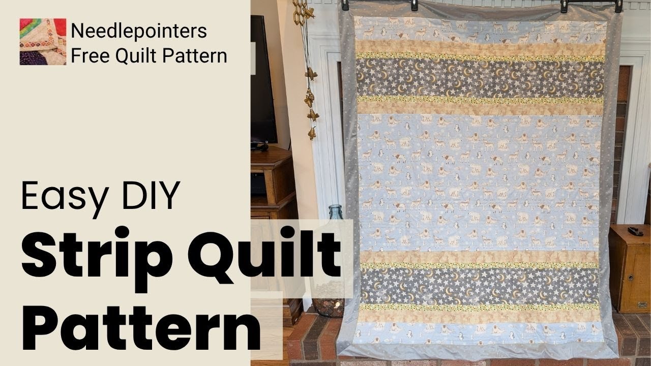 How to Make an Easy Strip Quilt (Free Pattern)
