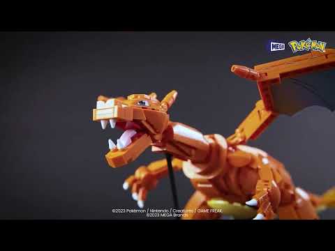 thumbnail video image 2 of Juguete de Construcción MEGA Pokémon Charizard con Movimiento, 2 of 5