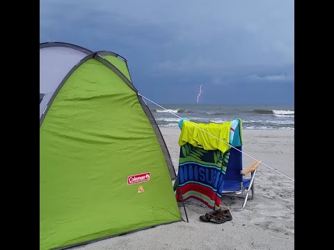 Coleman Beach Shade setup in the wind (review)
