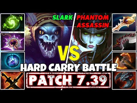[Patch 7.39] SLARK (Carry) vs PHANTOM ASSASSIN (Carry) - Epic Battle Of Immortal Rank Dota 2 Players