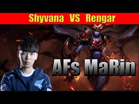 AFs MaRin - Shyvana Jungle vs Rengar,  KR LOL Master 181LP - KR LOL REPLAYS