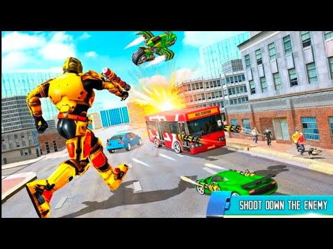 Army Bus Robot Car Game 3d