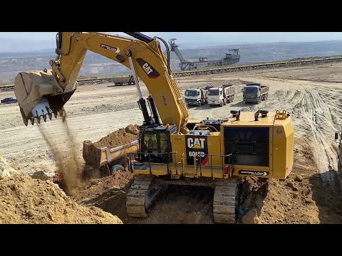 Caterpillar 6015B Excavator Lading Mercedes & MAN Trucks - Sotiriadis/Labrianidis Mining Works