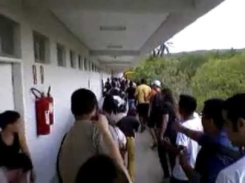 Trote dos FERAS de JORNALISMOS 2014 1 manhã UEPB na Central de Aulas  Campina Grande Paraíba 6