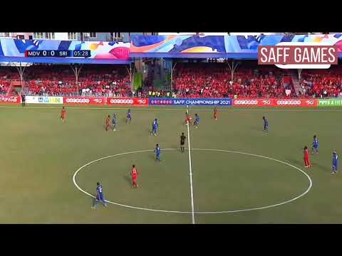 #saff saffchampionship2021 #malvssri Ali asfaq opning goal Maldives leading goal