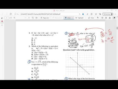 EST MATH MAY test  2021 some questions Mr.Bayoumy تواصل اسيستنت المستر 01009192390