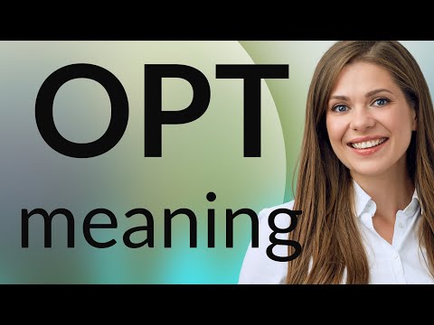 Opt | what is OPT definition