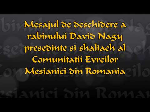 Introducerea rabinului David Nagy la seara de muzica evreiasca.