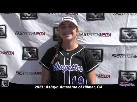 2021 Ashtyn Amarante Second Base and Outfield Softball Skills Video - Grapettes Miranda