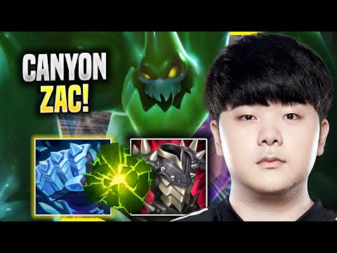CANYON IS A GOD WITH ZAC! - DK Canyon Plays Zac JUNGLE vs Diana! | Season 2022