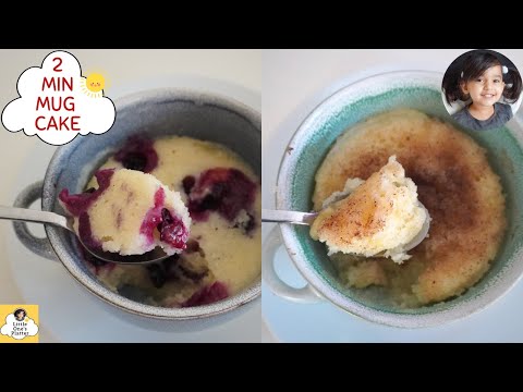 2-minute mug cake recipe | Spongy microwave mug cake | How to make mug cake without flour and eggs