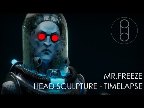 Mr.Freeze - Head sculpture timelapse