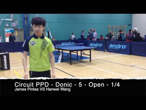 James Pintea vs Hanwei Wang circuit PPD Donic 5 March 2017 Open 1/4