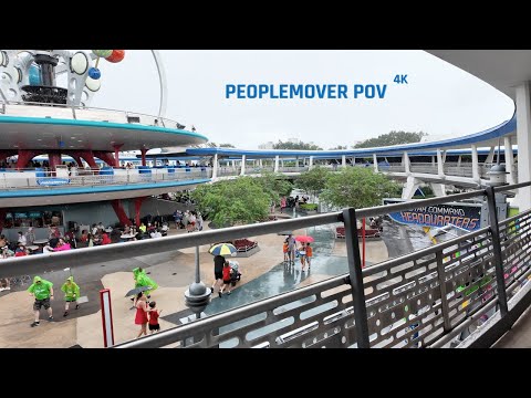 PeopleMover POV on a Rainy Day 🌧️ | Magic Kingdom | Disney World | 4K