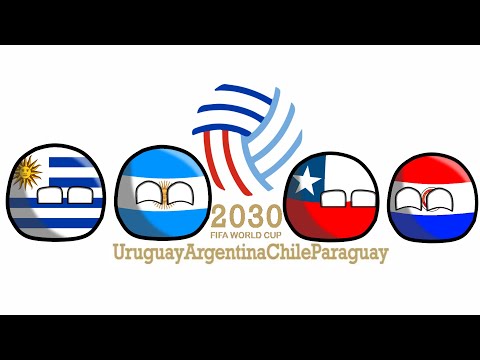 FIFA WORLD CUP - Uruguay Argentina Chile Paraguay 2030 in Countryballs - Simulation