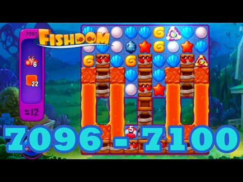 Fishdom Level 7096 - 7100 HD Walkthrough | 3 match puzzle | gameplay | android | 7097 | 7098 | 7099