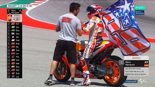 Download lagu Selebrasi Marquez, juara di GP Amerika Marc bawa bendera #69 mp3