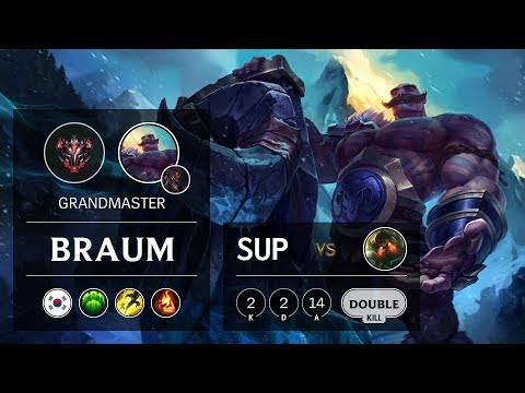 Braum Support vs Nautilus - KR Grandmaster Patch 9.10