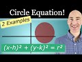 Standard Form Of The Equation Of A Circle Given Center And A Point