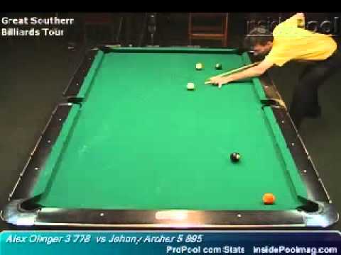 Johnny Archer vs Alex Olinger in the 9-Ball of the Great Southern Billiard Tour Championship